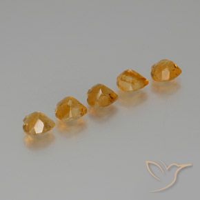Gemme di Citrino Arancio intenso-OroG naturale da 5.59 ct, Cuore, VS