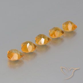 Gemme di Citrino Arancio intenso-OroG naturale da 5.26 ct, A forma di cuore, VS