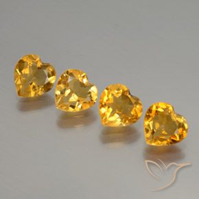 Gemme di Citrino Arancio-Oro naturale da 3.18 ct, Cuore, VS