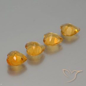 Gemme di Citrino Arancio-Oro naturale da 3.18 ct, Cuore, VS