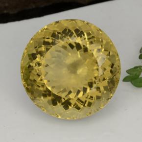 Citrino naturale giallo da 29,03 ct, taglio rotondo, VVS