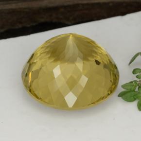 Citrino naturale giallo da 29,03 ct, taglio rotondo, VVS