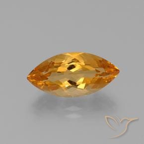 Citrino Arancio intenso-OroG naturale da 6.65 ct, Taglio marquise, VVS-VS