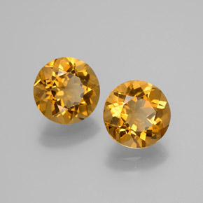 Gemme di Citrino Giallo oro naturale da 4.45 ct, Taglio rotondo, VS