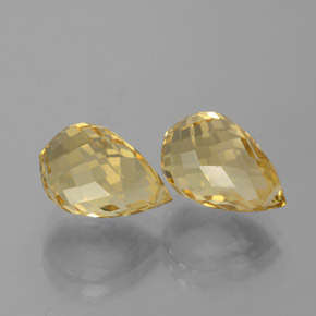 Gemme di citrino oro medio naturale da 8,83 ct, briolette, VVS-VS