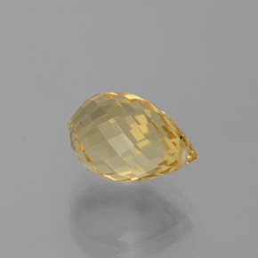 Citrino naturale dorato da 3,68 ct, briolette, VVS