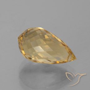 Citrino Oro medio naturale da 5.95 ct, Taglio briolette, VVS