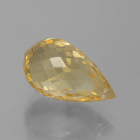 Citrino Oro medio naturale da 7.02 ct, Taglio briolette, VVS