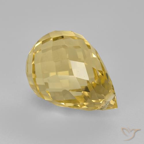 Citrino Oro naturale da 4.21 ct, Taglio briolette, VVS-VS