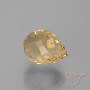 Citrino Dorato naturale da 4.38 ct, Taglio briolette, VVS