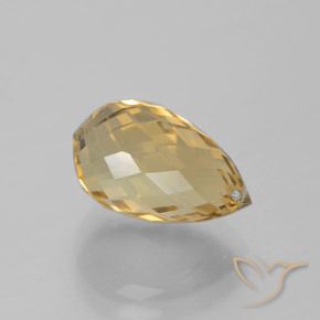 Citrino Oro medio naturale da 4.83 ct, Taglio briolette, VVS-VS