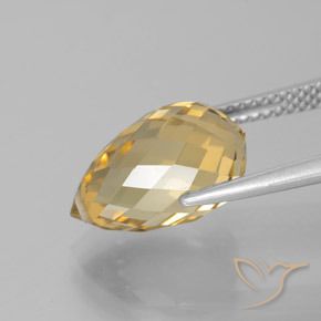 Citrino Oro medio naturale da 4.83 ct, Taglio briolette, VVS-VS