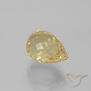 Citrino Dorato naturale da 4.73 ct, Taglio briolette, VVS
