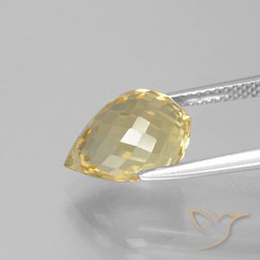 Citrino Dorato naturale da 4.73 ct, Taglio briolette, VVS