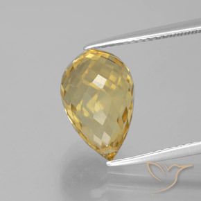 5.63ct Naturale Dorato Citrino, Taglio briolette, VVS