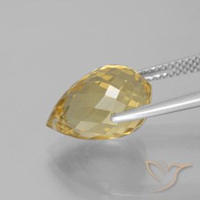 Citrino Dorato naturale da 5.63 ct, Taglio briolette, VVS