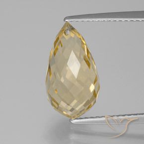 5.35ct Naturale Oro Citrino, Taglio briolette, VS