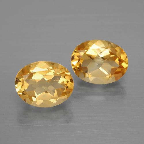 Citrino naturale dorato da 3,84 ct, taglio ovale, VVS-VS
