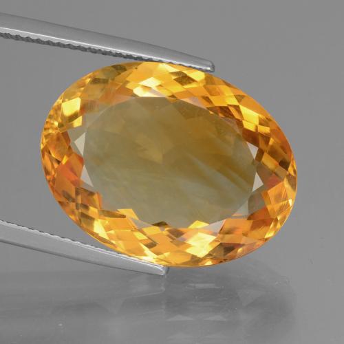 Citrino arancio scuro-oro naturale da 16,50 ct, taglio ovale, VVS-VS