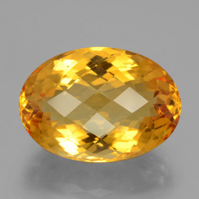 Citrino naturale oro da 18,14 ct, taglio ovale, VVS