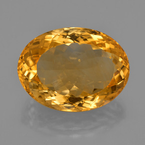Citrino naturale dorato da 17,29 ct, taglio ovale, VVS