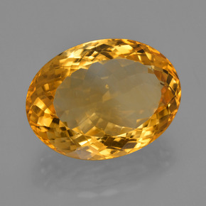 Citrino naturale dorato da 17,29 ct, taglio ovale, VVS