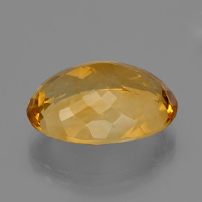 Citrino naturale dorato da 17,29 ct, taglio ovale, VVS