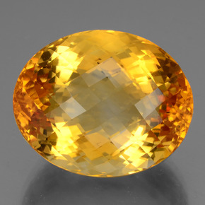Citrino naturale oro da 47,50 ct, taglio ovale, VVS