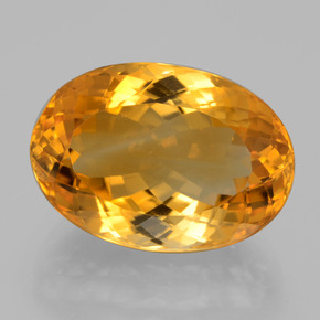 Citrino naturale dorato da 15,12 ct, taglio ovale, VVS