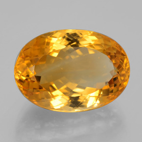 Citrino naturale dorato da 15,12 ct, taglio ovale, VVS