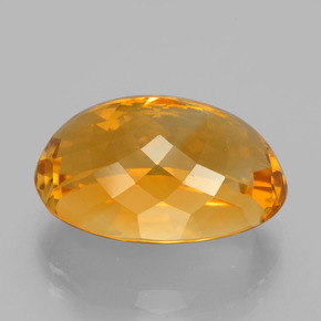 Citrino naturale dorato da 15,12 ct, taglio ovale, VVS