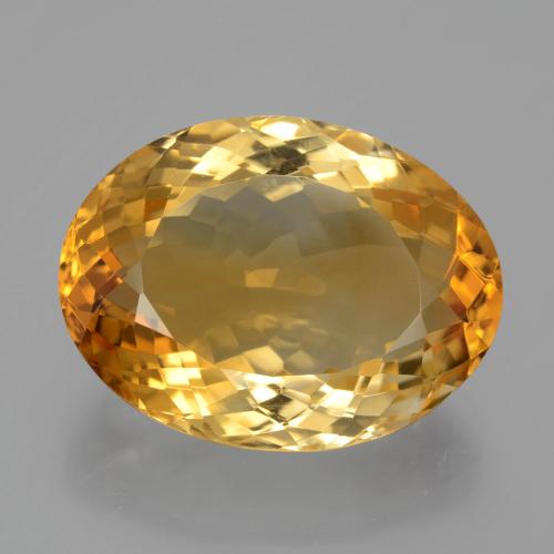 Citrino naturale dorato da 13,42 ct, taglio ovale, VVS