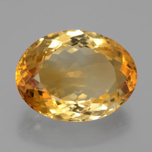 Citrino naturale dorato da 13,42 ct, taglio ovale, VVS