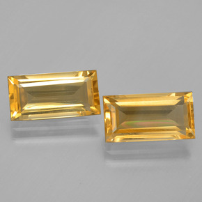 Citrino naturale oro da  ct, baguette, VVS