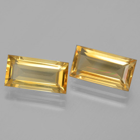 Citrino naturale oro da  ct, baguette, VVS