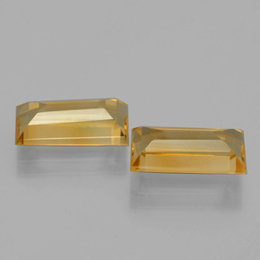 Citrino naturale oro da  ct, baguette, VVS