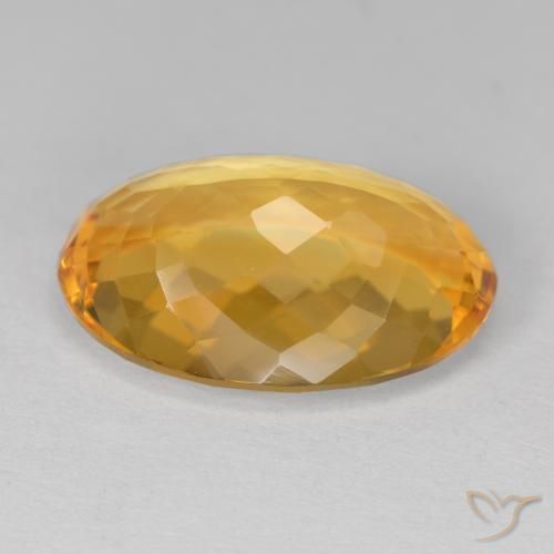 Citrino Dorato scuro naturale da 11.75 ct, Ovale, VVS