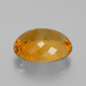 Citrino Arancio Scuro-Oro naturale da 13.82 ct, Taglio ovale, VVS