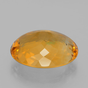 Citrino naturale dorato da 12,91 ct, taglio ovale, VVS