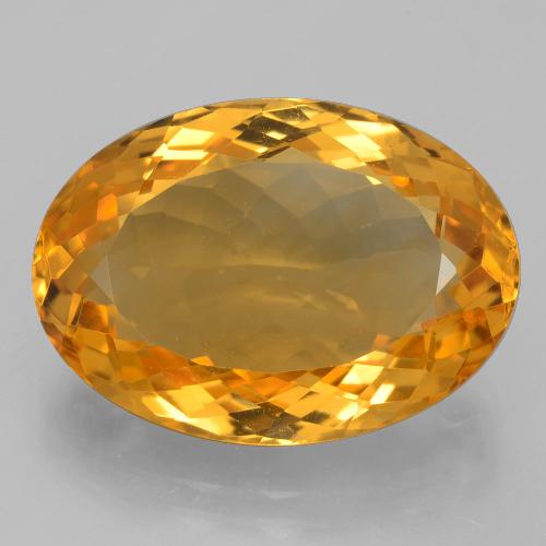 Citrino naturale dorato da 14,30 ct, taglio ovale, VVS