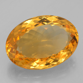 Citrino naturale dorato da 14,30 ct, taglio ovale, VVS