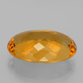 Citrino naturale dorato da 14,30 ct, taglio ovale, VVS