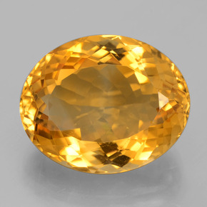 Citrino naturale dorato da 14,44 ct, taglio ovale, VVS