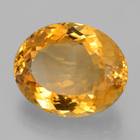 Citrino naturale dorato da 14,44 ct, taglio ovale, VVS