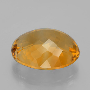Citrino naturale dorato da 14,44 ct, taglio ovale, VVS