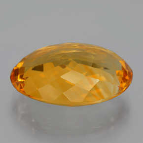 Citrino naturale dorato da 14,86 ct, taglio ovale, VVS