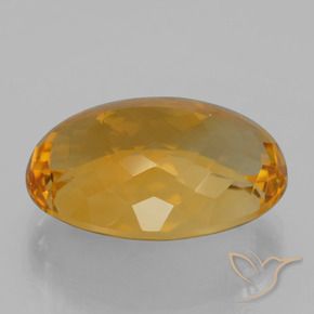 Citrino dorato scuro naturale da 15,65 ct, taglio ovale, VVS