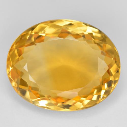 Citrino naturale dorato da 15,91 ct, taglio ovale, VVS