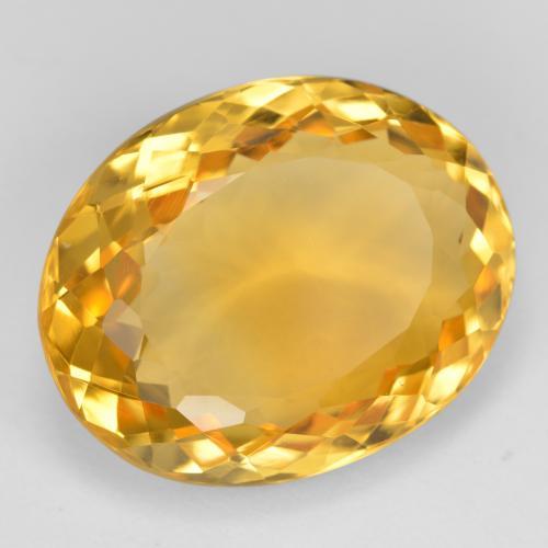 Citrino naturale dorato da 15,91 ct, taglio ovale, VVS