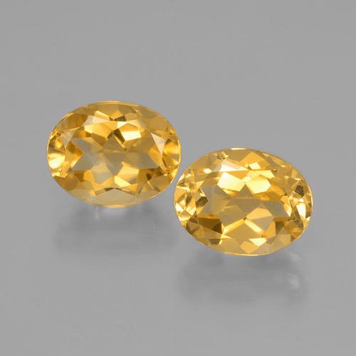 Citrino naturale dorato da 3,84 ct, taglio ovale, VVS